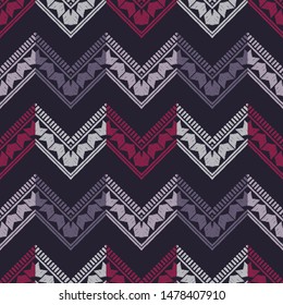 Ikat. Art seamless pattern. Ethnic print. Boho. Traditional ornament. Vector geometric background. Can be used for social media, posters, email, print, ads designs.