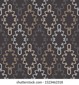 Ikat. Art seamless pattern. Ethnic print. Boho. Folk motif. Vector geometric background. Can be used for social media, posters, email, print, ads designs.