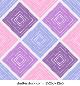 Ikat. Art seamless pattern. Ethnic print. Vector geometric background. Can be used for social media, posters, email, print, ads designs.