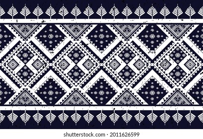 Ikat Aztec ethnic pattern design. Geometric native fabric carpet ornament boho chevron textile decoration wallpaper. Tribal traditional embroidery African American vector illustrations background.