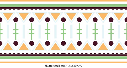 Ikat Aztec Ethnic Pattern Design. Seamless pattern in tribal, folk embroidery,  Ikat Aztec geometric art ornament print. for carpet, wallpaper, clothing, wrapping, fabric, cover, textile