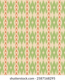 Ikat Aztec geometric art ornament seamless tribal pattern. Design for clothing, wrapping, fabric, wallpaper. 