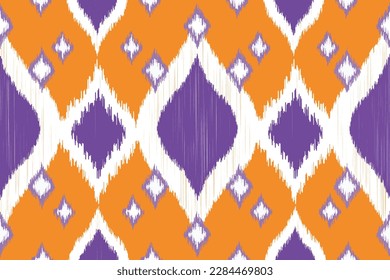 Ikat Aztec motif geometric ethnic seamless pattern. African, Native American, Mexican, Indian style. Design for textile, carpet, clothing, fabric, home decor, accessories, throw pillows.