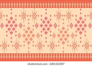Ikat aztec motif geometric textile seamless pattern. Ornament. Vector. Native American, Indian, Thai, Mexican style. Design for clothing, fabric, textile, texture, fashion, home decor