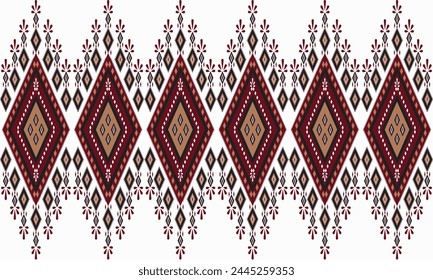 Ikat Aztec print. Scandinavian seamless pattern. Ethnic ornament. tribal Scandinavian geometric vector ikat pattern. wallpaper ikat background