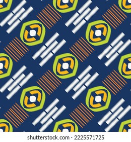 Ikat Aztec tribal African Seamless Pattern. Ethnic Geometric Batik Ikkat Digital vector textile Design for Prints Fabric saree Mughal brush symbol Swaths texture Kurti Kurtis Kurtas