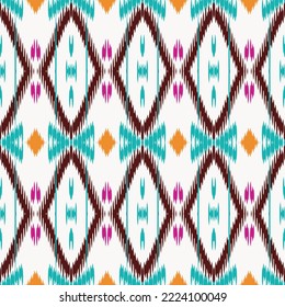 ikat background batik textile seamless pattern digital vector design for Print saree Kurti Borneo Fabric border brush symbols swatches designer