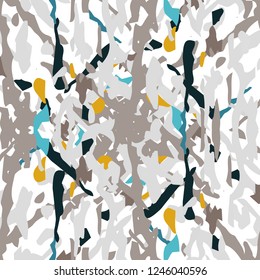 Ikat batik print modern style, shibori fabric design. Tribal embroidery ethnic seamless pattern. Vintage endless repeat ornament. Traditional folk ikat texture. Vector watercolor geometric background.