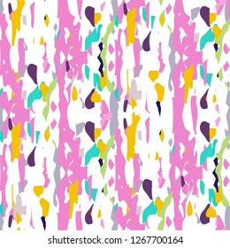 Ikat batik print modern style, shibori fabric design. Tribal embroidery ethnic seamless pattern. Vintage endless repeat ornament. Traditional folk ikat texture. Vector watercolor geometric background.