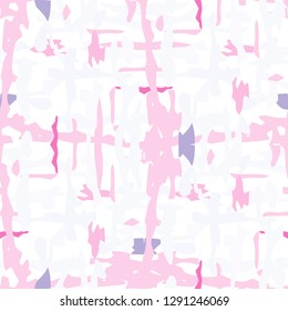 Ikat batik print modern style, shibori fabric design. Tribal embroidery ethnic seamless pattern. Vintage endless repeat ornament. Traditional folk ikat surface. Vector watercolor geometric background.