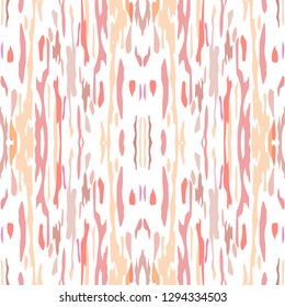 Ikat batik print modern style, shibori fabric design. Tribal embroidery ethnic seamless pattern. Vintage endless repeat ornament. Traditional folk ikat surface. Vector watercolor geometric background.