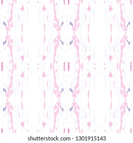 Ikat batik print modern style, shibori fabric design. Tribal embroidery ethnic seamless pattern. Vintage endless repeat ornament. Traditional folk ikat surface. Vector watercolor geometric background.
