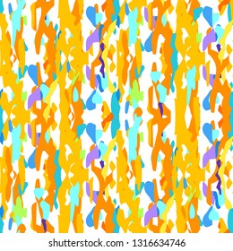 Ikat batik print modern style, shibori fabric design. Tribal embroidery ethnic seamless pattern. Vintage endless repeat ornament. Traditional folk ikat surface. Vector watercolor geometric background.