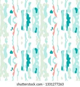 Ikat batik print modern style, shibori fabric design. Tribal embroidery ethnic seamless pattern. Vintage endless repeat ornament. Traditional folk ikat surface. Vector watercolor geometric background.