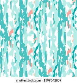 Ikat batik print modern style, shibori fabric design. Tribal embroidery ethnic seamless pattern. Vintage endless repeat ornament. Traditional folk ikat surface. Vector watercolor geometric background.