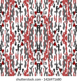 Ikat batik print modern style, shibori fabric design. Tribal embroidery ethnic seamless pattern. Vintage endless repeat ornament. Traditional folk ikat texture. Vector watercolor geometric background.