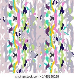 Ikat batik print modern style, shibori fabric design. Tribal embroidery ethnic seamless pattern. Vintage endless repeat ornament. Traditional folk ikat texture. Vector watercolor geometric background.