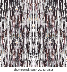 Ikat batik print modern style, shibori fabric design. Tribal embroidery ethnic seamless pattern. Vintage endless repeat ornament. Traditional folk ikat texture. Vector watercolor geometric background.