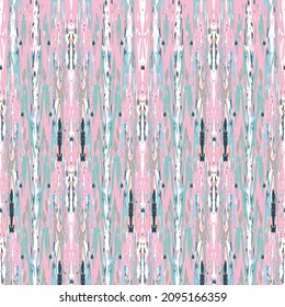 Ikat batik print modern style, shibori fabric design. Tribal embroidery ethnic seamless pattern. Vintage endless repeat ornament. Traditional folk ikat texture. Vector watercolor geometric background.