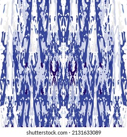 Ikat batik print modern style, shibori fabric design. Tribal embroidery ethnic seamless pattern. Vintage endless repeat ornament. Traditional folk ikat texture. Vector watercolor geometric background.