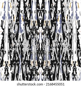Ikat batik imprimen estilo moderno, diseño de tela shibori. El bordado tribal es un patrón sin fisuras. Ornamento repetitivo inagotable. Textura tradicional de ikat folk. Fondo geométrico de la acuarela vectorial.