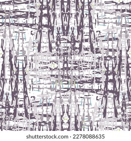Ikat batik print modern style, shibori fabric design. Tribal embroidery ethnic seamless pattern. Vintage endless repeat ornament. Traditional folk ikat texture. Vector watercolor geometric background.