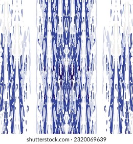 Ikat batik print modern style, shibori fabric design. Tribal embroidery ethnic seamless pattern. Vintage endless repeat ornament. Traditional folk ikat texture. Vector watercolor geometric background.