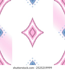 ikat lindo padrão, cor clara, sem costura para tapete de fundo, papel de parede, roupas, batik, tecido têxtil, padrão de bordados.