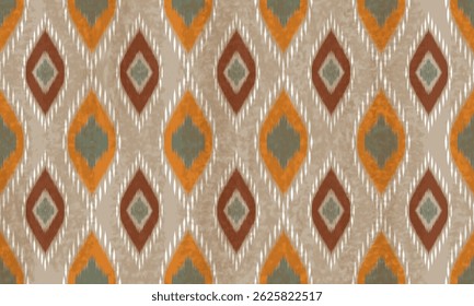 Ikat boho design,motif ethnic abstract ikat art.Seamless pattern in tribal folk embroidery,african style.Aztec geometric art ornament print.Design for carpet,wallpaper,clothing,wrapping,fabric.