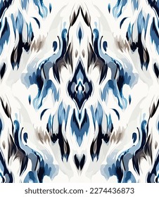 Ikat border geometric ethnic oriental pattern traditional on black background.folklore tribal vector illustration.Aztec style beautiful embroidery.ancient art of arabesque,kente cloth,interior,carpet.