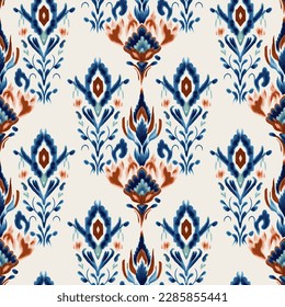 Ikat border geometric ethnic oriental pattern traditional on black background.folklore tribal vector illustration.Aztec style beautiful embroidery.ancient art of arabesque,kente cloth,interior,carpet.