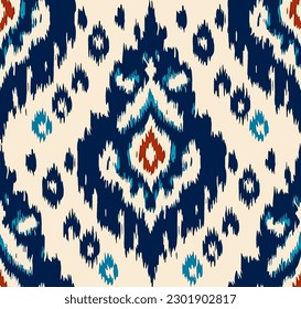 Ikat border geometric ethnic oriental pattern traditional on black background.folklore tribal vector illustration.Aztec style beautiful embroidery.ancient art of arabesque,kente cloth,interior,carpet.