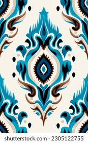 Ikat border geometric ethnic oriental pattern traditional on black background.folklore tribal vector illustration.Aztec style beautiful embroidery.ancient art of arabesque,kente cloth,interior,carpet.