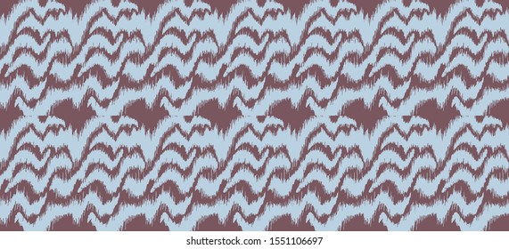 Ikat border. Geometric folk ornament. Tribal vector texture. Seamless striped pattern in Aztec style. Ethnic embroidery. Indian, Scandinavian, Gypsy, Mexican, African rug.