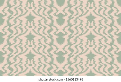 Ikat border. Geometric folk ornament. Tribal vector texture. Seamless striped pattern in Aztec style. Ethnic embroidery. Indian, Scandinavian, Gypsy, Mexican, African rug.