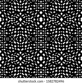 Ikat border. Geometric folk ornament. Tribal vector texture. Seamless striped pattern in Aztec style. Ethnic embroidery. Indian, Scandinavian, Gypsy, Mexican, African rug.