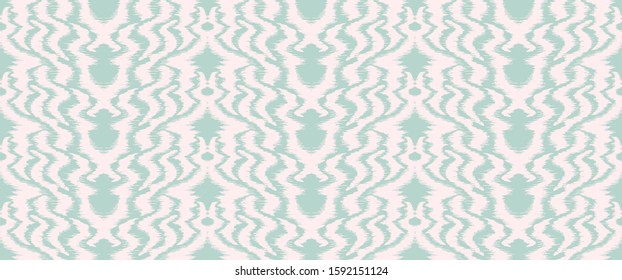 Ikat border. Geometric folk ornament. Tribal vector texture. Seamless striped pattern in Aztec style. Ethnic embroidery. Indian, Scandinavian, Gypsy, Mexican, African rug.