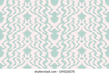 Ikat border. Geometric folk ornament. Tribal vector texture. Seamless striped pattern in Aztec style. Ethnic embroidery. Indian, Scandinavian, Gypsy, Mexican, African rug.