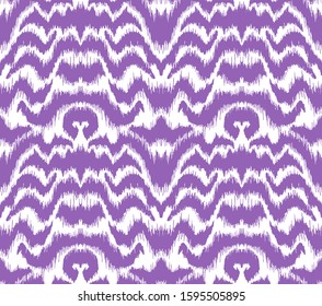 Ikat border. Geometric folk ornament. Tribal vector texture. Seamless striped pattern in Aztec style. Ethnic embroidery. Indian, Scandinavian, Gypsy, Mexican, African rug.