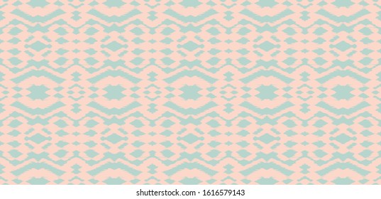 Ikat border. Geometric folk ornament. Tribal vector texture. Seamless striped pattern in Aztec style. Ethnic embroidery. Indian, Scandinavian, Gypsy, Mexican, African rug.