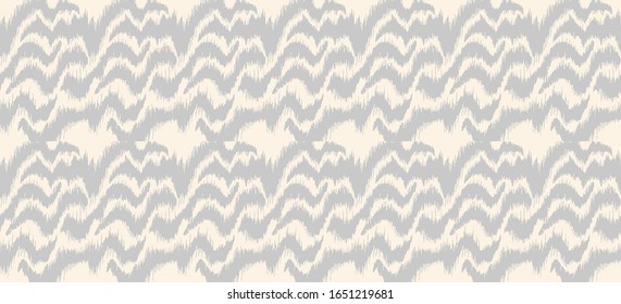 Ikat border. Geometric folk ornament. Tribal vector texture. Seamless striped pattern in Aztec style. Ethnic embroidery. Indian, Scandinavian, Gypsy, Mexican, African rug.