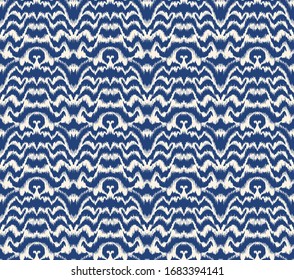 Ikat border. Geometric folk ornament. Tribal vector texture. Seamless striped pattern in Aztec style. Ethnic embroidery. Indian, Scandinavian, Gypsy, Mexican, African rug.