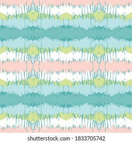 Ikat border. Geometric folk ornament. Tribal vector texture. Seamless striped pattern in Aztec style. Ethnic embroidery. Indian, Scandinavian, Gypsy, Mexican, African rug.