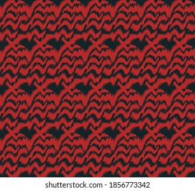 Ikat border. Geometric folk ornament. Tribal vector texture. Seamless striped pattern in Aztec style. Ethnic embroidery. Indian, Scandinavian, Gypsy, Mexican, African rug.