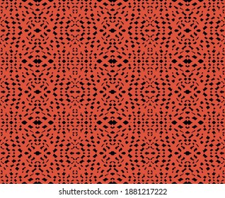 Ikat border. Geometric folk ornament. Tribal vector texture. Seamless striped pattern in Aztec style. Ethnic embroidery. Indian, Scandinavian, Gypsy, Mexican, African rug.