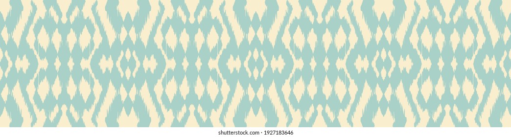 Ikat border. Geometric folk ornament. Tribal vector texture. Seamless striped pattern in Aztec style. Ethnic embroidery. Indian, Scandinavian, Gypsy, Mexican, African rug.