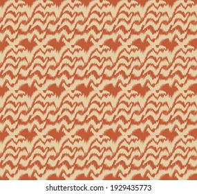 Ikat border. Geometric folk ornament. Tribal vector texture. Seamless striped pattern in Aztec style. Ethnic embroidery. Indian, Scandinavian, Gypsy, Mexican, African rug.