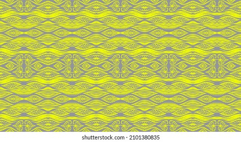 Ikat border. Geometric folk ornament. Tribal vector texture. Seamless striped pattern in Aztec style. Ethnic embroidery. Indian, Scandinavian, Gypsy, Mexican, African rug.