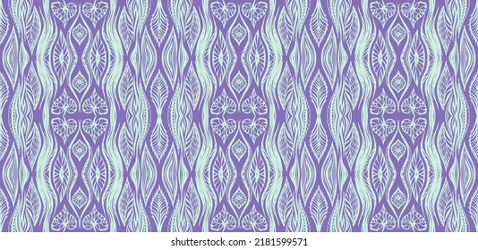 Ikat border. Geometric folk ornament. Tribal vector texture. Seamless striped pattern in Aztec style. Ethnic embroidery. Indian, Scandinavian, Gypsy, Mexican, African rug.