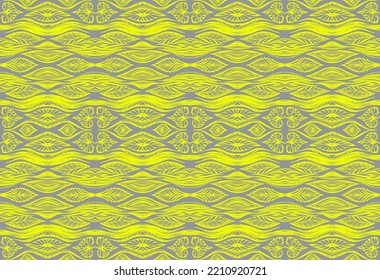 Ikat border. Geometric folk ornament. Tribal vector texture. Seamless striped pattern in Aztec style. Ethnic embroidery. Indian, Scandinavian, Gypsy, Mexican, African rug.